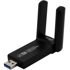 Беспроводной сетевой адаптер Ritmix RWA-650, Черный Wireless LAN USB adapter, WiFi 5 (867M), BT4.2, RTL8822BU, USB 3.0, 2 ext ant, black