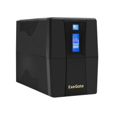 Блок бесперебойного питания ExeGate ULB-1000.LCD.AVR.2SH.RJ.USB UPS 1000VA/­550W, 12V/­9Ah*1, (2) Schuko