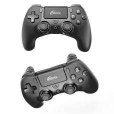 Джойстик беспроводной Ritmix GP-065BTH, Черный Joystick gamepad, Android/­iOS/­PC, mUSB/­BT, 600mAh, sensor pad, black