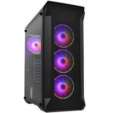 Уц. Корпус ATX midi tower APEX Tank3 (закаленное стекло), black Case 4*120mm ARGB fans + ARGB fan hub + remote control (без БП),TG