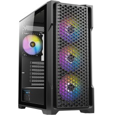 Уц. Корпус ATX midi tower Antec, AX90, (AX90V75), черный, небольшой скол на стекле Case AX90V75, 1*120 ARGB+3*120 ARGB fan, (Atom 750W), black
