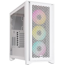 Корпус ATX midi tower Corsair, iCUE 4000D RGB Airflow, CC-9011241-WW(без БП), Белый Case white