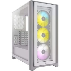 Корпус ATX midi tower Corsair, iCUE 4000X RGB CC-9011205-WW, (без БП), Белый Case white
