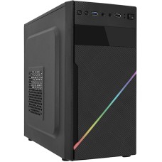 Уц. Корпус MATX mini tower APEX V05, RGB (400W), небольшая вмятина сверху, оторвана лицевая панель Case black