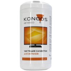 Чистящие салфетки Konoos, KBF-100ECO, 100 шт влажные салфетки для экранов