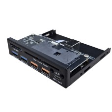 HUB передний 1xSD / 1xCard Reader / 2xUSB3.2 Gen1 / 2xUSB3.2 Gen2 / 1xType-C / 1xMicro / 1xAudio