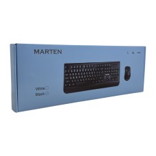 Клавиатура + Мышь Marten KM001 Беспроводной Анг/Рус/Каз Черный