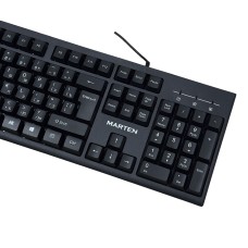 Клавиатура + Мышь Marten KM100 Проводной Анг/Рус/Каз Черный