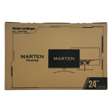 Монитор Marten 24 LumiBright 1K/FHD/75Гц/IPS/2xHDMI/DP/Mic-com/динам/Kensigton/фикс.подста/Черный