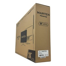 Монитор Marten 24 LumiBright 1K/FHD/75Гц/IPS/2xHDMI/DP/Mic-com/динам/Kensigton/фикс.подста/Черный
