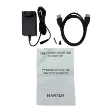 Монитор Marten 24 LumiBright 1K/FHD/75Гц/IPS/2xHDMI/DP/Mic-com/динам/Kensigton/фикс.подста/Черный