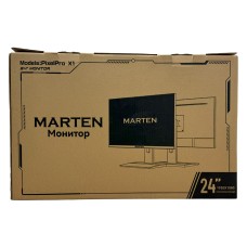 Монитор Marten 24 PixelPro X1 1K/FHD/75Гц/IPS/2xHDMI/VGA/DP/Mic-com/Kensigton/рег.выс/пов.90/Черный