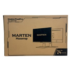 Монитор Marten 24 PixelPro 1K/FHD/75Гц/2xHDMI/VGA/DP/Mic-com/динам/Kensigton/фикс.подс/Черный