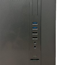 Корпус Marten MATX 2U32U21T1C1A350WB 2xUSB3.2/2xUSB2.0/Type-C/SD/SLIM/2xMic/с БП/Черная