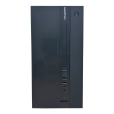 Корпус Marten MATX 2U32U21T1C1A350WB 2xUSB3.2/2xUSB2.0/Type-C/SD/SLIM/2xMic/с БП/Черная