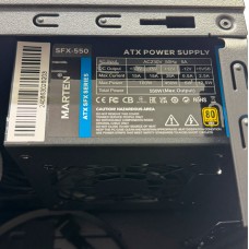 Корпус Marten MATX 2U32U21T1C1A350WB 2xUSB3.2/2xUSB2.0/Type-C/SD/SLIM/2xMic/с БП/Черная