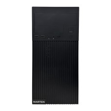 Корпус Marten Micro ATX 2U21A250WB6521 2xUSB2.0/место под Type-C/2xMic/с БП/Черная