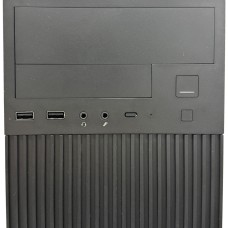 Корпус Marten Micro ATX 2U21A250WB6521 2xUSB2.0/место под Type-C/2xMic/с БП/Черная