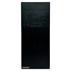 Корпус Marten ATX 2U21A500WB 2xUSB2.0/место под Type-C/2xMic/с БП/Черная