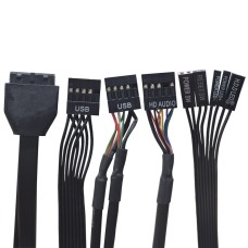 Корпус MARTEN SFF Black Type-C /БП/4хUSB3.0/CardReader/2xMic/Slim