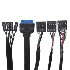 Корпус BS SFF Black-Red /БП/4хUSB3.0/CardReader/2xMic/Slim