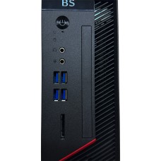 Корпус BS SFF Black-Red /БП/4хUSB3.0/CardReader/2xMic/Slim