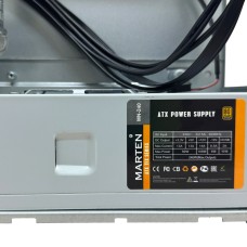 Корпус MARTEN SFF Black-Red /БП/4хUSB3.0/CardReader/2xMic/Slim