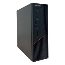 Корпус MARTEN SFF Black-Red /БП/4хUSB3.0/CardReader/2xMic/Slim