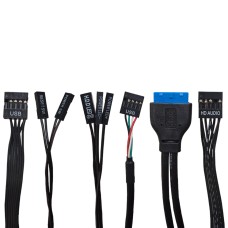 Корпус Marten MATX 2U32T1C1A250WB 2xUSB3.2/2xType-C/SD/2xMic/с БП/Черная