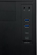 Корпус Marten MATX 2U32T1C1A250WB 2xUSB3.2/2xType-C/SD/2xMic/с БП/Черная