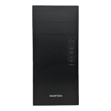Корпус Marten MATX 2U32T1C1A250WB 2xUSB3.2/2xType-C/SD/2xMic/с БП/Черная