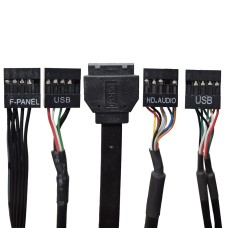 Корпус Marten MATX 2U34U21T1A250WB 2xUSB3.2/4xUSB2.0/Type-C/2xMic/с БП/Черная