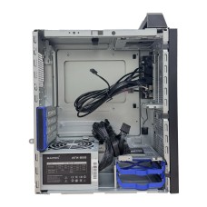 Корпус Marten MATX 2U34U21T1A250WB 2xUSB3.2/4xUSB2.0/Type-C/2xMic/с БП/Черная