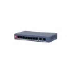 Коммутатор, Dahua, DH-CS4010-8ET2GT-60, Управляемый, 8 портов 10/100M (PoE 802.3af/at/Hi-PoE,60W), 2 порта 10/100/1000M