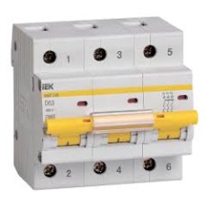 IEK MVA40-3-063-D Авт. выкл.ВА47-100 3Р 63А 10кА х-ка D