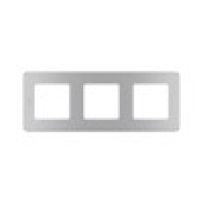 Рамка декоративная универсальная, Legrand, 673952, Inspiria 3 поста для горизонтальной или вертикальной установки алюминий