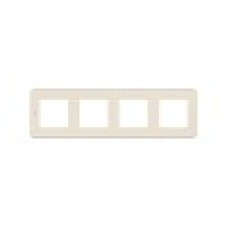 Рамка декоративная универсальная, Legrand, 673961, Inspiria 4 поста для горизонтальной или вертикальной установки слоновая кость