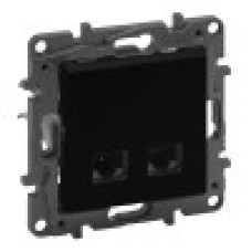 Legrand 863560 NLST Роз.2XRJ45 CAT5e UTP Чёр.