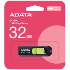 USB-накопитель, ADATA, ACHO-UC300-32G-RBK/GN, 32GB, USB 3.2