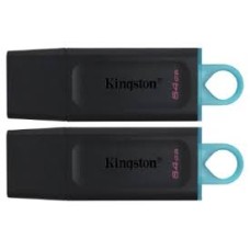Флэш-накопитель Kingston 64Gb USB3.2 Gen1 Data Traveler Exodia (Black+Teal), комплект 2шт.