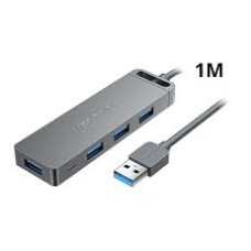 Хаб USB Vention CHLHF <4-Port USB 3.0 Hub With Power Supply 1M Gray>