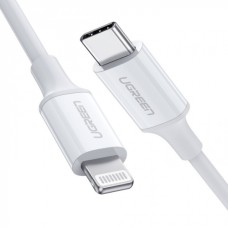 Кабель Ugreen US171 Lightning To Type-C 2.0 Male Cable White 1M, 10493