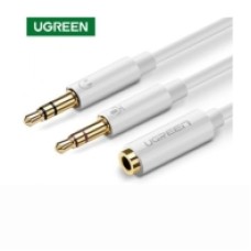 Аудиокабель Ugreen AV140 20897 Dual 3.5mm Male To 3.5mm Female Audio Cable White