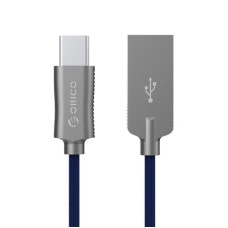 Кабель Type C ORICO HCU-10-V1-BL (BP) <1М, USB2.0, 2.4A, BLUE> V2