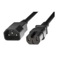 Кабель питания Tesla Power/Шнур питания электрический силовой, серии TP-PC,IEC 60320 С14/IEC 60320 С15 прямой, 250B, 16A,3х1.5 мм2, 1.5 м, черный