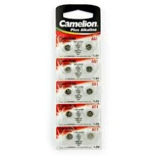 Батарейка алкалиновая Camelion, AG1-BP10, Alkaline, 1.5V, AG1\ LR60\ LR621\ 364, 10шт в упаковке