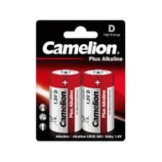 Батарейка алкалиновая Camelion, LR20-BP2, Plus Alkaline, size D, 2шт в упаковке