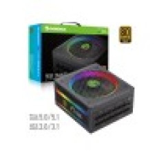 Блок питания, Gamemax, RGB-Smart 750 PRO, 2141-0750B0026, 750W, Gold, ATX3.1, APFC, 20+4 pin, 2*4+4pin, 8*Sata, 3*Molex, 3*PCI-E 6+2 pin, 1*PCI-E 12+4pin, Modular, Вентилятор 14см, 165*150*86 см, Черный