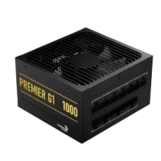 Блок питания, Aerocool, PREMIER G1, 1000W, ATX 3.1, Gold, APFC, 20+4pin, 2*4+4pin, 8*Sata, 2*Molex, 3*PCI-E 6+2pin, 12V-2X6, Модульный, Вентилятор 13,5 см, Кабель питания, Чёрный