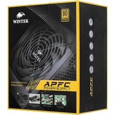 Блок питания Wintek WT-500, 500W, APFC, 20+4, 1*P8 (4+4), 2*P6+2, 4*SATA, 4*MOLEX, 80+ Bronze, black